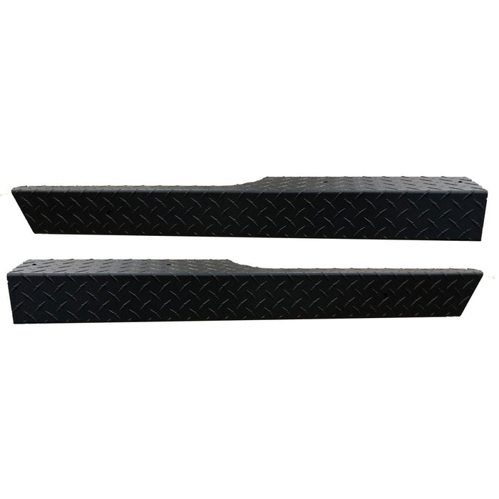 EZGO RXV Black Powder Coated Diamond Plate Rocker Panels - GOLFCARTSTUFF.COM™