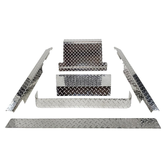 EZGO TXT Polished Aluminum Diamond Plate Accessory Bundle - GOLFCARTSTUFF.COM™