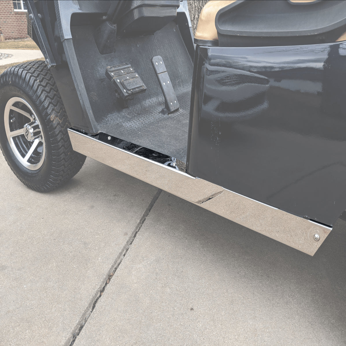 EZGO TXT Stainless Steel Full Rocker Panels Polished —
