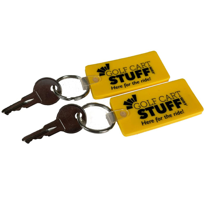 EZGO Universal Spare Keys - Set of 2 (Gas or Electric Carts) with Factory Ignition - GOLFCARTSTUFF.COM™