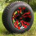 GCS™ 10" Vampire Golf Cart Wheels Colorway and 205/50-10 DOT Street/Turf Golf Cart Tires Combo - Set of 4 (Choose your tire!) - GOLFCARTSTUFF.COM™