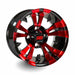 GCS™ 12" Vampire Golf Cart Wheels Colorway and 215/40-12 Low-Profile DOT Street & Turf Tires Combo - Set of 4 (Choose your tire!) - GOLFCARTSTUFF.COM™