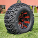 GCS™ Colorway 10" Tempest Golf Cart Wheels and 22" Golf Cart Tires Combo - Set of 4 (Choose your tire!) - GOLFCARTSTUFF.COM™
