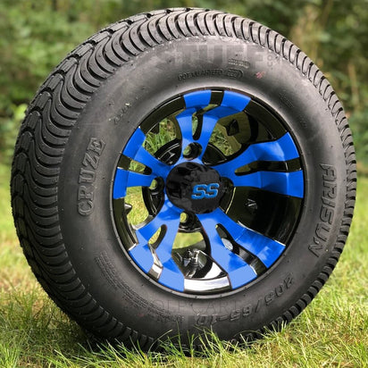GCS™ Colorway 10" Vampire Golf Cart Wheels and 20" Golf Cart Tires Combo - Set of 4 (Choose your tire!) - GOLFCARTSTUFF.COM™