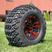 GCS™ Colorway 10" Vampire Golf Cart Wheels and 22" Golf Cart Tires Combo - Set of 4 (Choose your tire!) - GOLFCARTSTUFF.COM™
