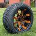 GCS™ Colorway 14" Tempest Golf Cart Wheels and 23" Tall Golf Cart Tires Combo - Set of 4 (Choose your tire!) - GOLFCARTSTUFF.COM™