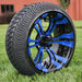 GCS™ Colorway 14" Vampire Golf Cart Wheels and 205/30-14 DOT Street/Turf Golf Cart Tires Combo - Set of 4 (Choose your tire!) - GOLFCARTSTUFF.COM™