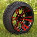 GCS™ Colorway 14" Vampire Golf Cart Wheels and 205/30-14 DOT Street/Turf Golf Cart Tires Combo - Set of 4 (Choose your tire!) - GOLFCARTSTUFF.COM™