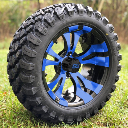 GCS™ Colorway 14" Vampire Golf Cart Wheels and 23" Tall Golf Cart Tires Combo - Set of 4 (Choose your tire!) - GOLFCARTSTUFF.COM™