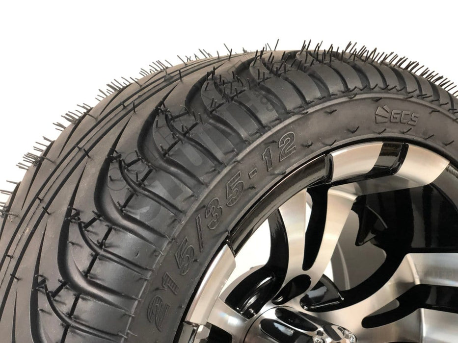 GCS Forerunner 215/3512 Street/Turf Golf Cart Tires DOT Approved