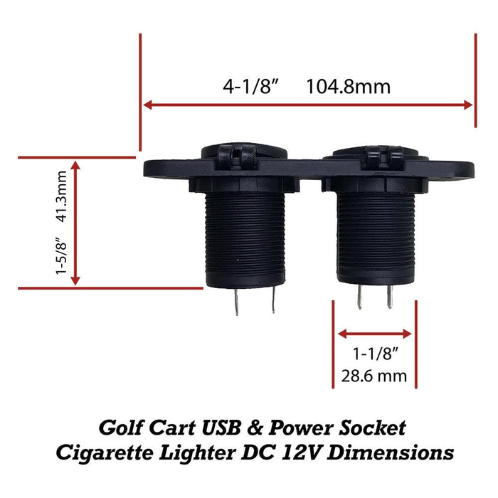 cigarette lighter dimensions Golf Cart USB & Power Socket Cigarette Lighter DC 12V cigarette lighter dimensions Golf Cart USB & Power Socket Cigarette Lighter DC 12V