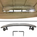 Wide convex golf cart rear view mirror assembly with mounting brackets.