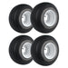 Kenda 18x8.5-8 Golf Cart Tires and 8" x 7" Steel Wheels OEM Replacement Combo - Set of 4 (Hole-N-1 or Kenda Golf) - GOLFCARTSTUFF.COM™