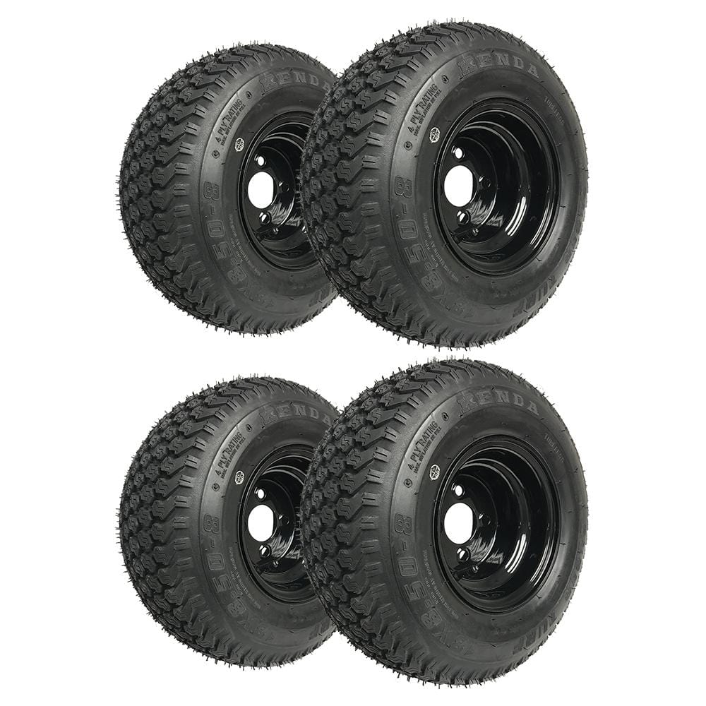 Kenda Super Turf K500 4-Hole Black Wheel and (18x8.50-8) Tire