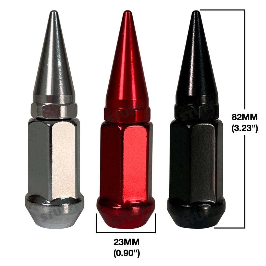 Spike Lug Nuts for Club Car, EZGO, Yamaha Golf Carts Pack of 16
