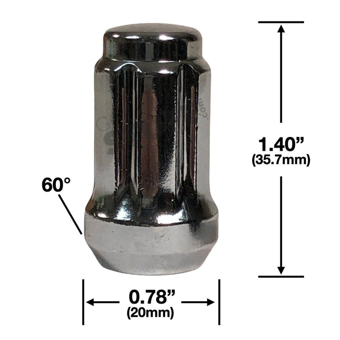 Spline Lug Nuts (Narrow) for Club Car, EZGO, Yamaha Golf Carts Pack
